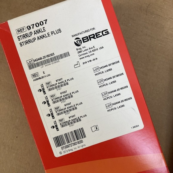 Breg Ankle Stirrup Plus Ankle Brace 10” ankle protector - Picture 3 of 8